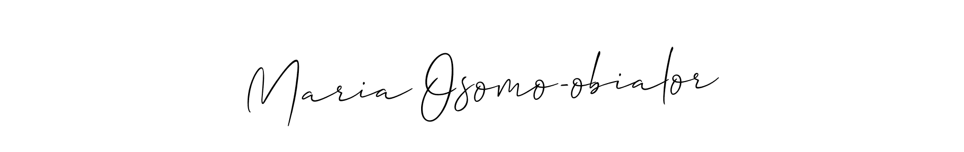 The best way (Allison_Script) to make a short signature is to pick only two or three words in your name. The name Maria Osomo-obialor include a total of six letters. For converting this name. Maria Osomo-obialor signature style 2 images and pictures png