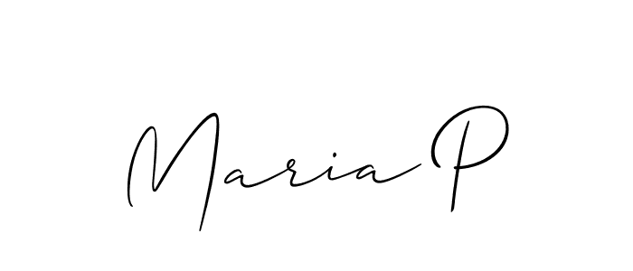 Make a short Maria P signature style. Manage your documents anywhere anytime using Allison_Script. Create and add eSignatures, submit forms, share and send files easily. Maria P signature style 2 images and pictures png