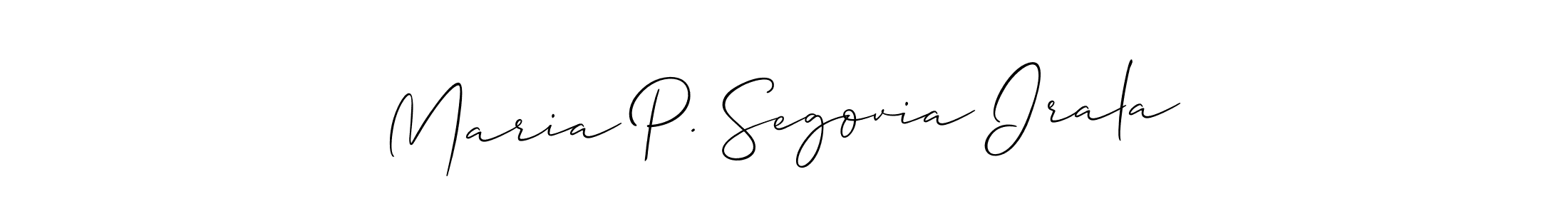 Also we have Maria P. Segovia Irala name is the best signature style. Create professional handwritten signature collection using Allison_Script autograph style. Maria P. Segovia Irala signature style 2 images and pictures png