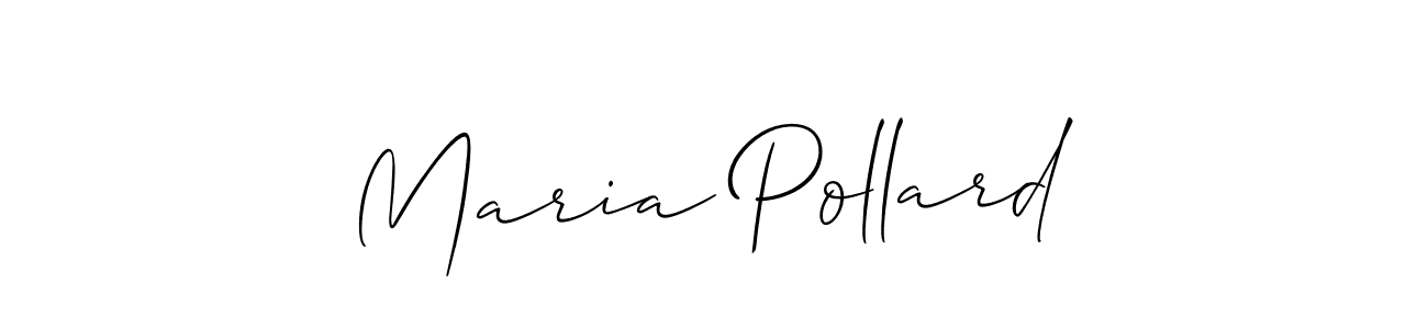 The best way (Allison_Script) to make a short signature is to pick only two or three words in your name. The name Maria Pollard include a total of six letters. For converting this name. Maria Pollard signature style 2 images and pictures png