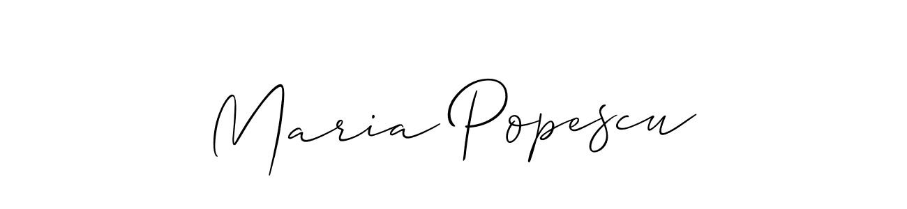 Similarly Allison_Script is the best handwritten signature design. Signature creator online .You can use it as an online autograph creator for name Maria Popescu. Maria Popescu signature style 2 images and pictures png