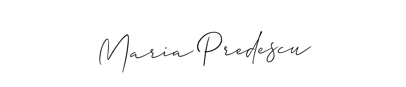 Also You can easily find your signature by using the search form. We will create Maria Predescu name handwritten signature images for you free of cost using Allison_Script sign style. Maria Predescu signature style 2 images and pictures png