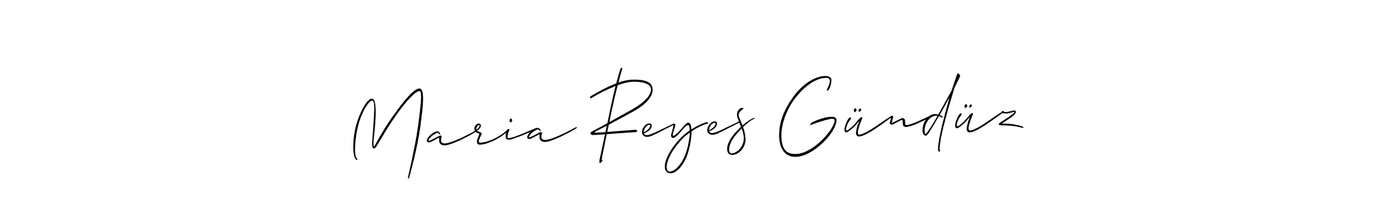 Check out images of Autograph of Maria Reyes Gündüz name. Actor Maria Reyes Gündüz Signature Style. Allison_Script is a professional sign style online. Maria Reyes Gündüz signature style 2 images and pictures png