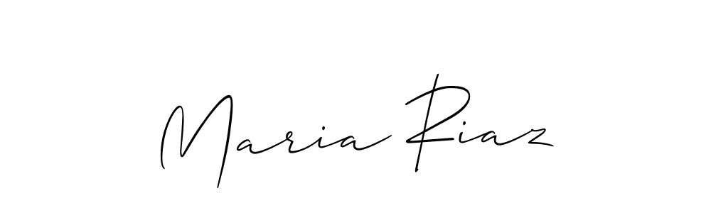 Design your own signature with our free online signature maker. With this signature software, you can create a handwritten (Allison_Script) signature for name Maria Riaz. Maria Riaz signature style 2 images and pictures png