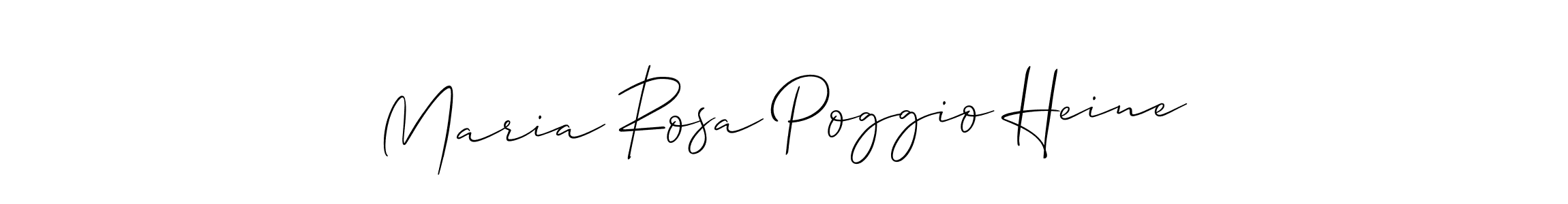 Make a short Maria Rosa Poggio Heine signature style. Manage your documents anywhere anytime using Allison_Script. Create and add eSignatures, submit forms, share and send files easily. Maria Rosa Poggio Heine signature style 2 images and pictures png