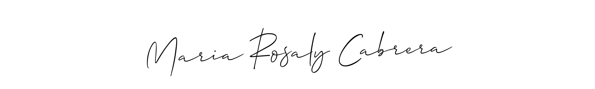 How to make Maria Rosaly Cabrera name signature. Use Allison_Script style for creating short signs online. This is the latest handwritten sign. Maria Rosaly Cabrera signature style 2 images and pictures png