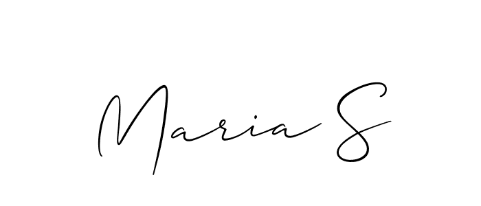 You should practise on your own different ways (Allison_Script) to write your name (Maria S) in signature. don't let someone else do it for you. Maria S signature style 2 images and pictures png