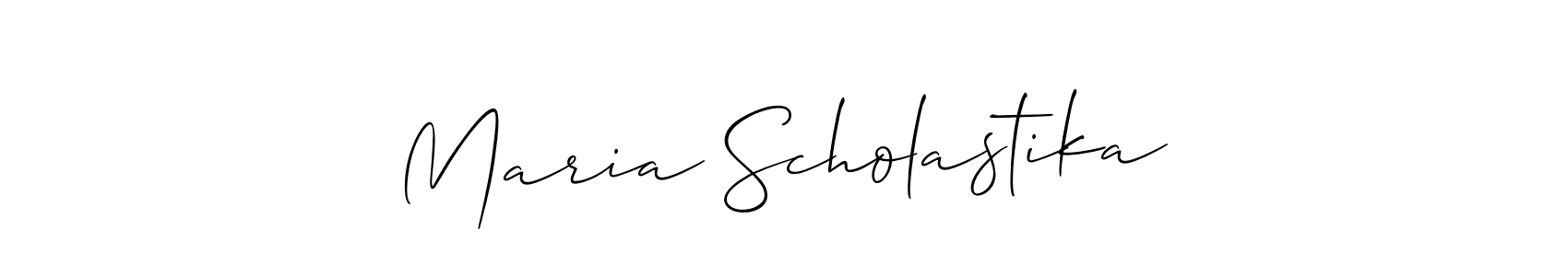 How to Draw Maria Scholastika signature style? Allison_Script is a latest design signature styles for name Maria Scholastika. Maria Scholastika signature style 2 images and pictures png