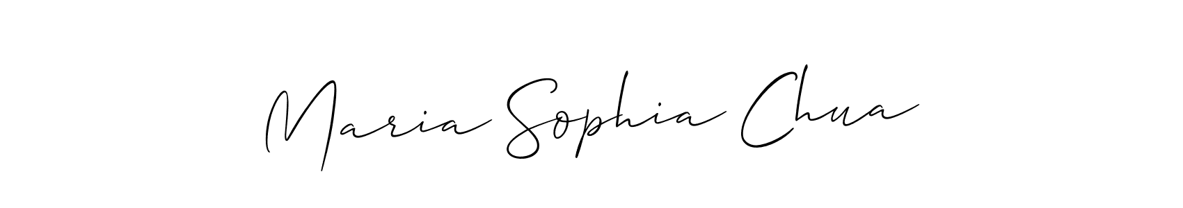 Make a beautiful signature design for name Maria Sophia Chua. With this signature (Allison_Script) style, you can create a handwritten signature for free. Maria Sophia Chua signature style 2 images and pictures png