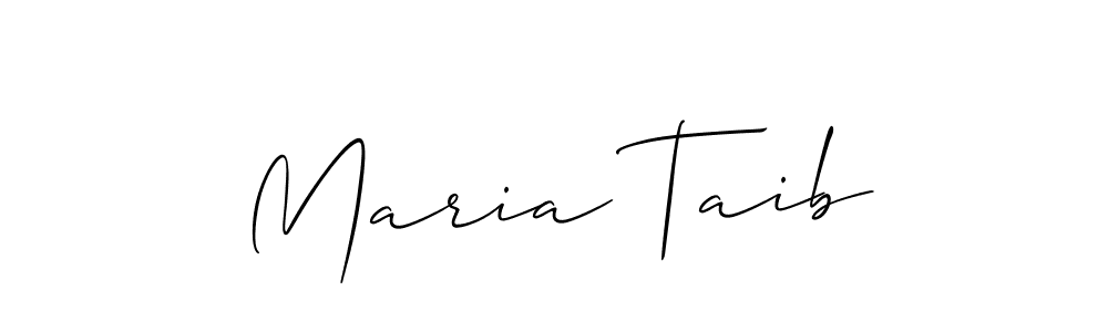 How to make Maria Taib name signature. Use Allison_Script style for creating short signs online. This is the latest handwritten sign. Maria Taib signature style 2 images and pictures png
