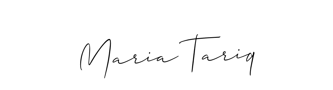 Design your own signature with our free online signature maker. With this signature software, you can create a handwritten (Allison_Script) signature for name Maria Tariq. Maria Tariq signature style 2 images and pictures png