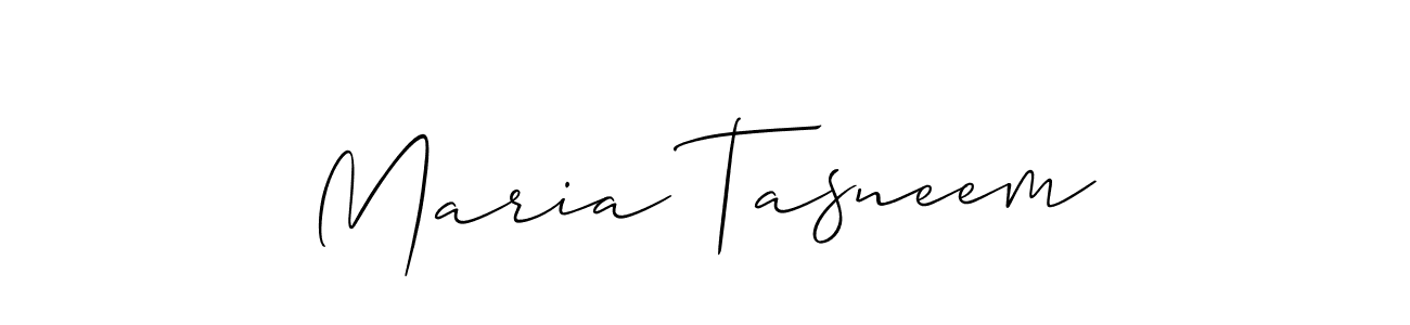 Also we have Maria Tasneem name is the best signature style. Create professional handwritten signature collection using Allison_Script autograph style. Maria Tasneem signature style 2 images and pictures png