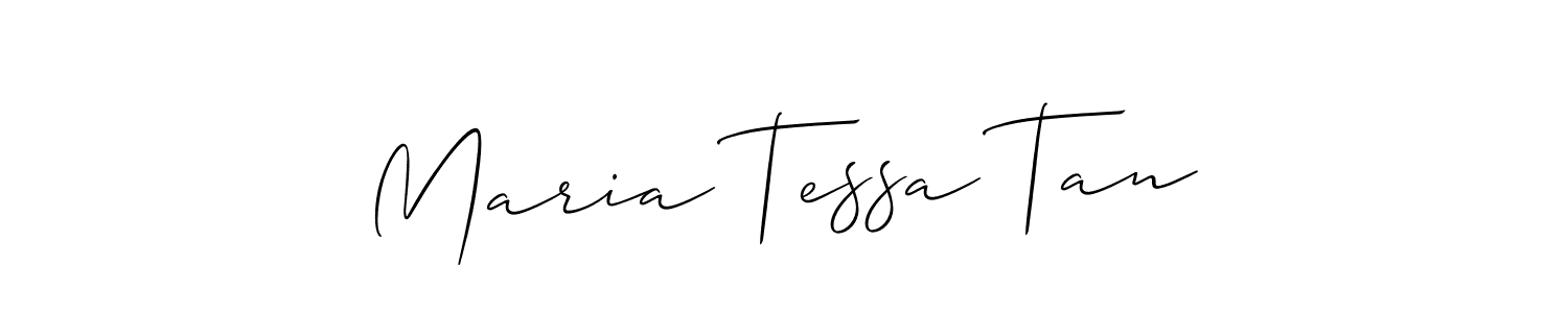 How to make Maria Tessa Tan name signature. Use Allison_Script style for creating short signs online. This is the latest handwritten sign. Maria Tessa Tan signature style 2 images and pictures png