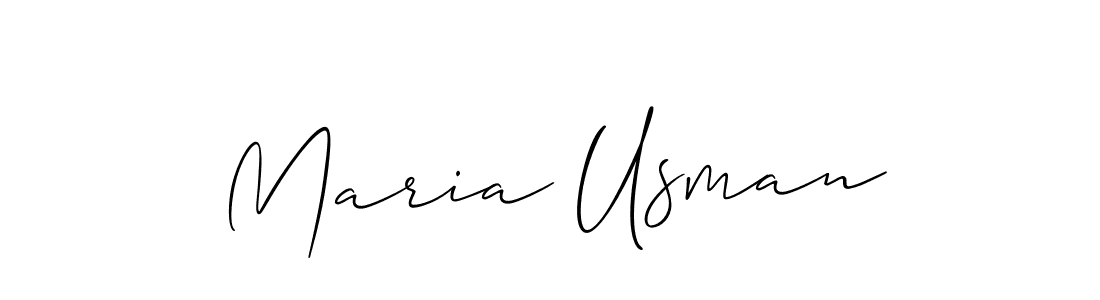 The best way (Allison_Script) to make a short signature is to pick only two or three words in your name. The name Maria Usman include a total of six letters. For converting this name. Maria Usman signature style 2 images and pictures png