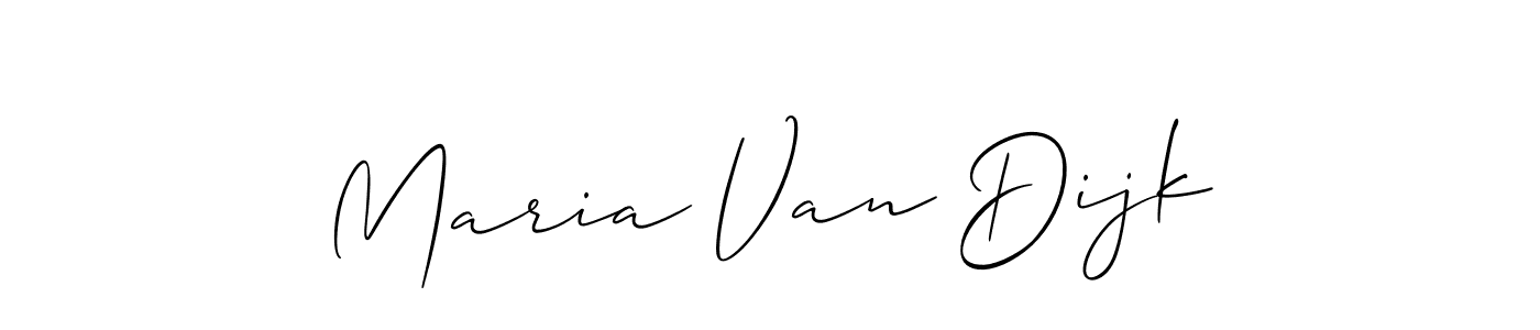 How to make Maria Van Dijk name signature. Use Allison_Script style for creating short signs online. This is the latest handwritten sign. Maria Van Dijk signature style 2 images and pictures png