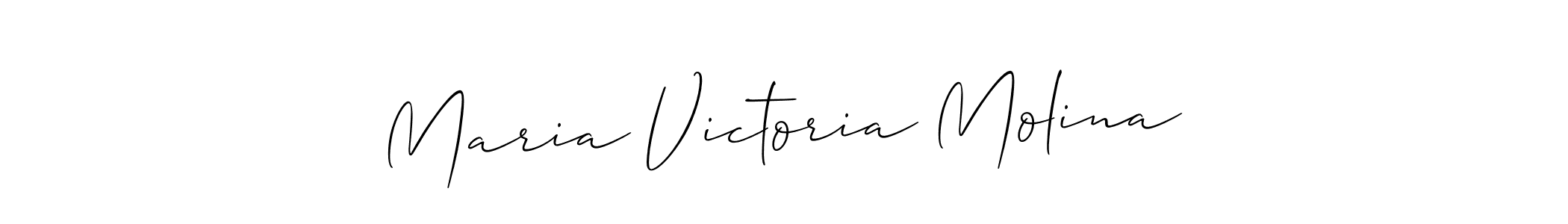 The best way (Allison_Script) to make a short signature is to pick only two or three words in your name. The name Maria Victoria Molina include a total of six letters. For converting this name. Maria Victoria Molina signature style 2 images and pictures png