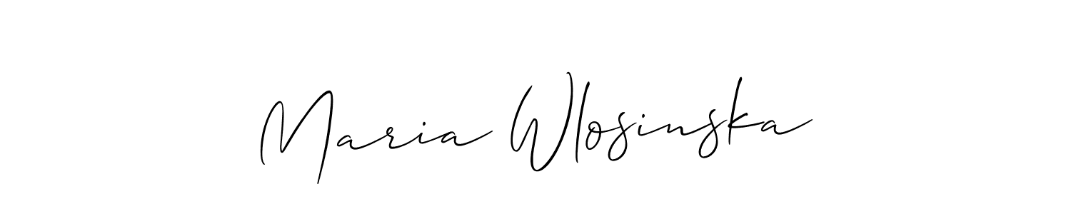 How to make Maria Wlosinska signature? Allison_Script is a professional autograph style. Create handwritten signature for Maria Wlosinska name. Maria Wlosinska signature style 2 images and pictures png