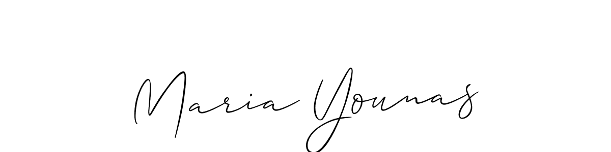 Also we have Maria Younas name is the best signature style. Create professional handwritten signature collection using Allison_Script autograph style. Maria Younas signature style 2 images and pictures png