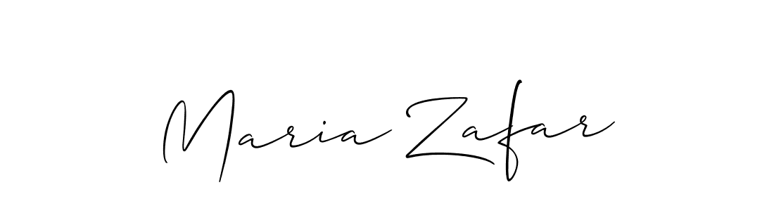Maria Zafar stylish signature style. Best Handwritten Sign (Allison_Script) for my name. Handwritten Signature Collection Ideas for my name Maria Zafar. Maria Zafar signature style 2 images and pictures png