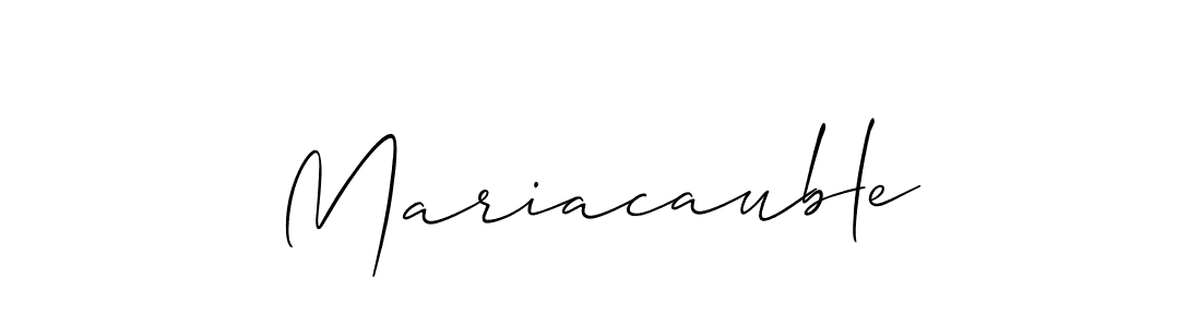 Make a beautiful signature design for name Mariacauble. With this signature (Allison_Script) style, you can create a handwritten signature for free. Mariacauble signature style 2 images and pictures png