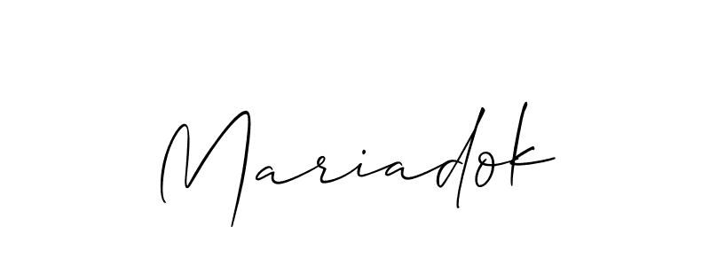 Also we have Mariadok name is the best signature style. Create professional handwritten signature collection using Allison_Script autograph style. Mariadok signature style 2 images and pictures png