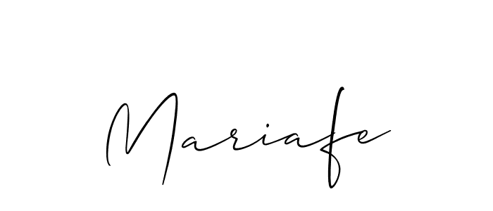 Allison_Script is a professional signature style that is perfect for those who want to add a touch of class to their signature. It is also a great choice for those who want to make their signature more unique. Get Mariafe name to fancy signature for free. Mariafe signature style 2 images and pictures png