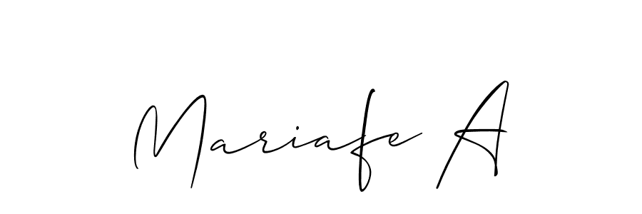 Once you've used our free online signature maker to create your best signature Allison_Script style, it's time to enjoy all of the benefits that Mariafe A name signing documents. Mariafe A signature style 2 images and pictures png