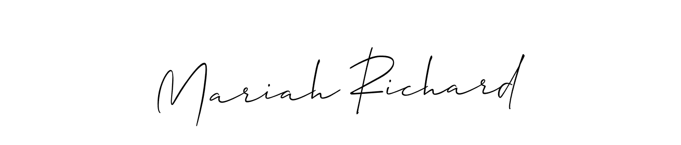 Make a beautiful signature design for name Mariah Richard. With this signature (Allison_Script) style, you can create a handwritten signature for free. Mariah Richard signature style 2 images and pictures png