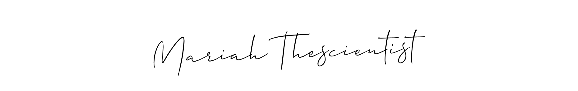 Mariah Thescientist stylish signature style. Best Handwritten Sign (Allison_Script) for my name. Handwritten Signature Collection Ideas for my name Mariah Thescientist. Mariah Thescientist signature style 2 images and pictures png