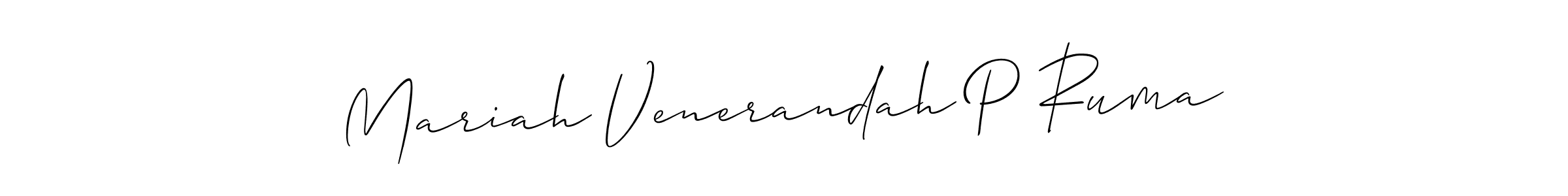 This is the best signature style for the Mariah Venerandah P Ruma name. Also you like these signature font (Allison_Script). Mix name signature. Mariah Venerandah P Ruma signature style 2 images and pictures png
