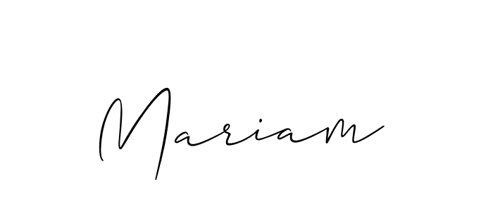 How to make Mariam  signature? Allison_Script is a professional autograph style. Create handwritten signature for Mariam  name. Mariam  signature style 2 images and pictures png