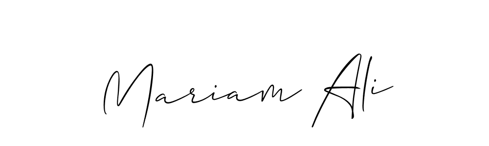 if you are searching for the best signature style for your name Mariam Ali. so please give up your signature search. here we have designed multiple signature styles  using Allison_Script. Mariam Ali signature style 2 images and pictures png