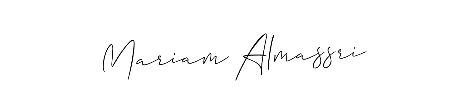 Make a beautiful signature design for name Mariam Almassri. With this signature (Allison_Script) style, you can create a handwritten signature for free. Mariam Almassri signature style 2 images and pictures png