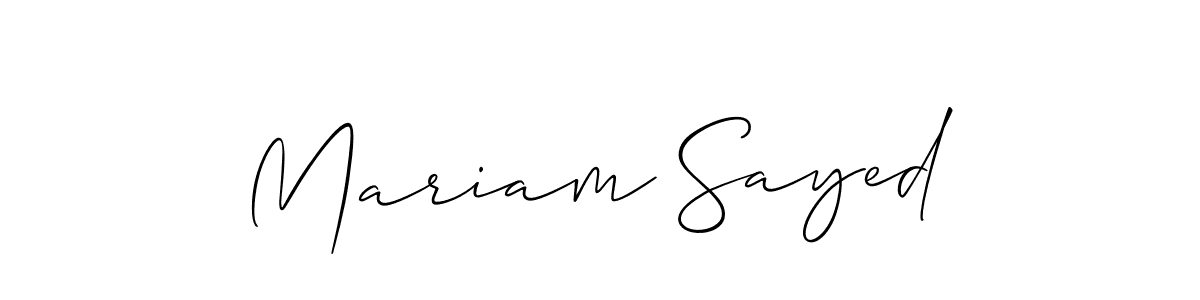 if you are searching for the best signature style for your name Mariam Sayed. so please give up your signature search. here we have designed multiple signature styles  using Allison_Script. Mariam Sayed signature style 2 images and pictures png