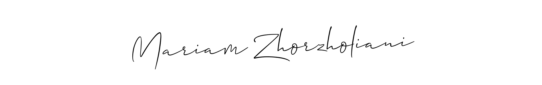 It looks lik you need a new signature style for name Mariam Zhorzholiani. Design unique handwritten (Allison_Script) signature with our free signature maker in just a few clicks. Mariam Zhorzholiani signature style 2 images and pictures png