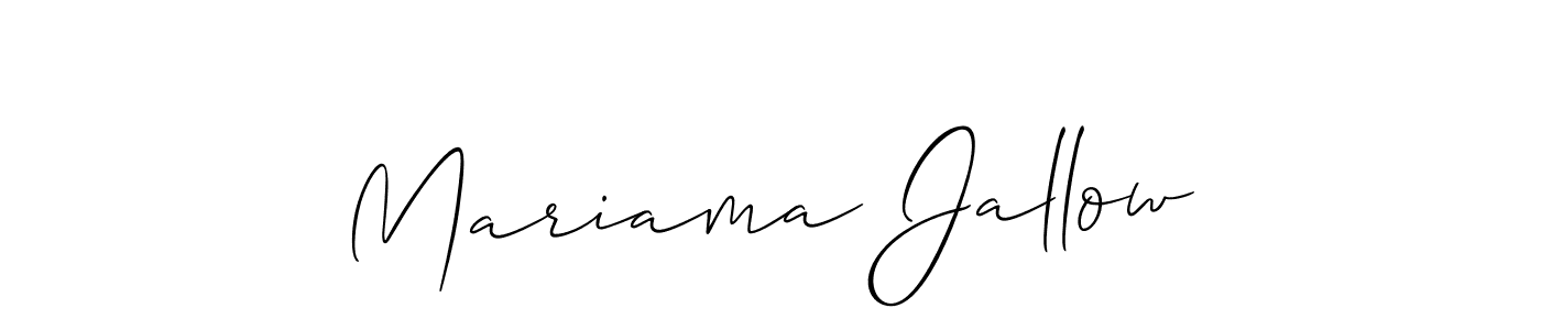 if you are searching for the best signature style for your name Mariama Jallow. so please give up your signature search. here we have designed multiple signature styles  using Allison_Script. Mariama Jallow signature style 2 images and pictures png