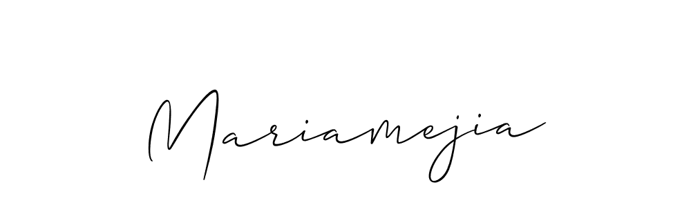 Use a signature maker to create a handwritten signature online. With this signature software, you can design (Allison_Script) your own signature for name Mariamejia. Mariamejia signature style 2 images and pictures png