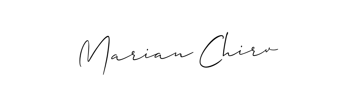 It looks lik you need a new signature style for name Marian Chirv. Design unique handwritten (Allison_Script) signature with our free signature maker in just a few clicks. Marian Chirv signature style 2 images and pictures png