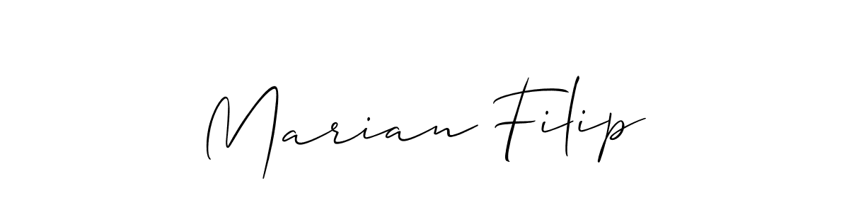 Best and Professional Signature Style for Marian Filip. Allison_Script Best Signature Style Collection. Marian Filip signature style 2 images and pictures png