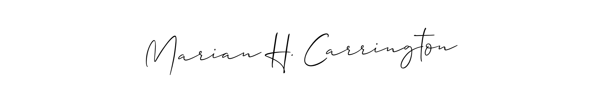 if you are searching for the best signature style for your name Marian H. Carrington. so please give up your signature search. here we have designed multiple signature styles  using Allison_Script. Marian H. Carrington signature style 2 images and pictures png