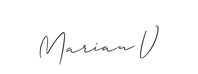 Make a beautiful signature design for name Marian V. Use this online signature maker to create a handwritten signature for free. Marian V signature style 2 images and pictures png