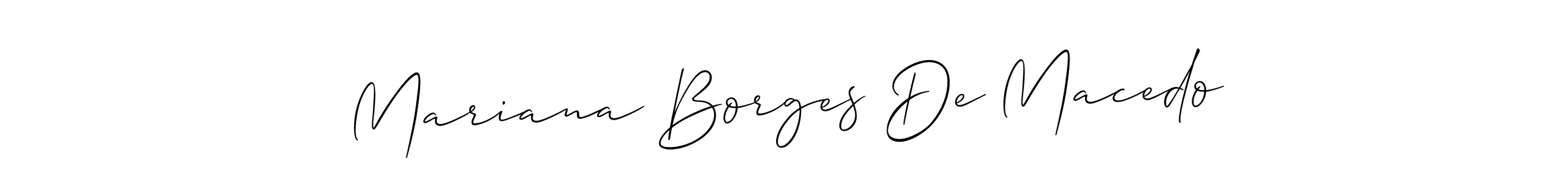 Also You can easily find your signature by using the search form. We will create Mariana Borges De Macedo name handwritten signature images for you free of cost using Allison_Script sign style. Mariana Borges De Macedo signature style 2 images and pictures png