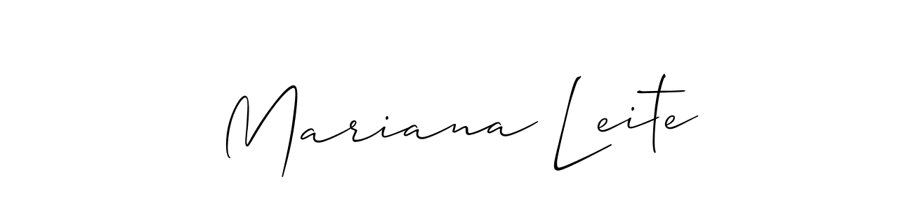 Make a beautiful signature design for name Mariana Leite. With this signature (Allison_Script) style, you can create a handwritten signature for free. Mariana Leite signature style 2 images and pictures png