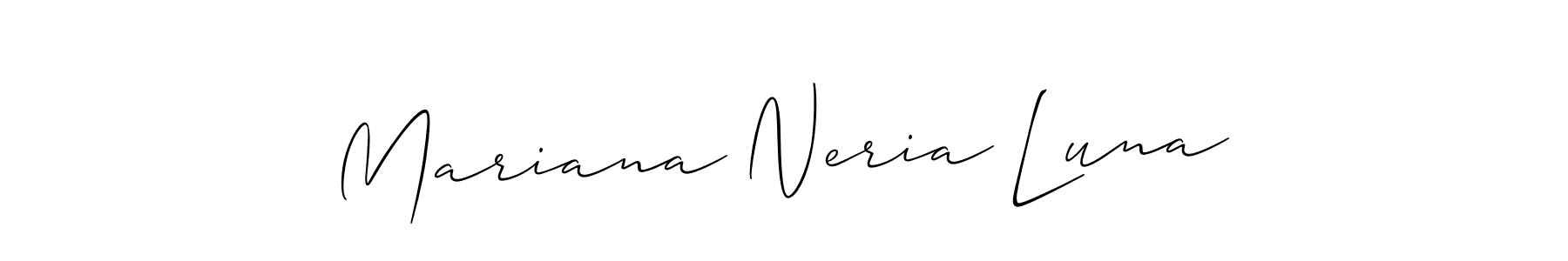 Also we have Mariana Neria Luna name is the best signature style. Create professional handwritten signature collection using Allison_Script autograph style. Mariana Neria Luna signature style 2 images and pictures png