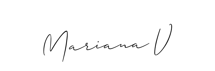 Once you've used our free online signature maker to create your best signature Allison_Script style, it's time to enjoy all of the benefits that Mariana V name signing documents. Mariana V signature style 2 images and pictures png