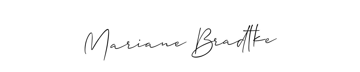 Make a beautiful signature design for name Mariane Bradtke. With this signature (Allison_Script) style, you can create a handwritten signature for free. Mariane Bradtke signature style 2 images and pictures png