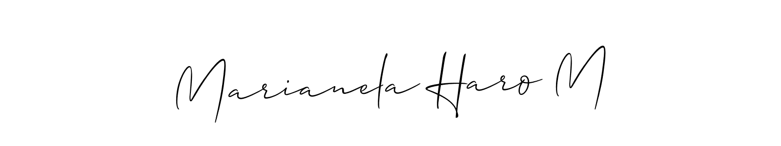 Similarly Allison_Script is the best handwritten signature design. Signature creator online .You can use it as an online autograph creator for name Marianela Haro M. Marianela Haro M signature style 2 images and pictures png