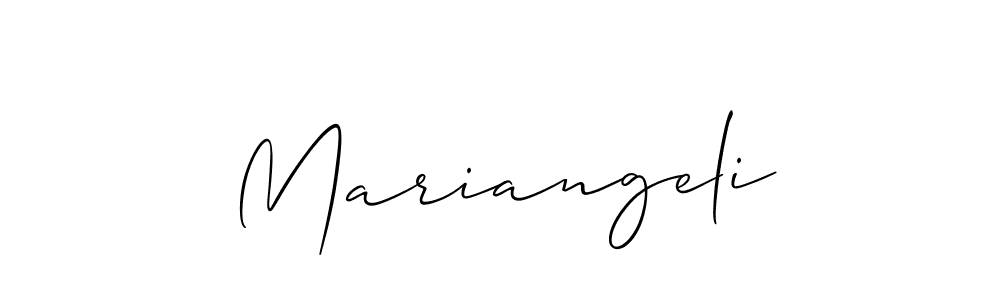 Make a beautiful signature design for name Mariangeli. With this signature (Allison_Script) style, you can create a handwritten signature for free. Mariangeli signature style 2 images and pictures png