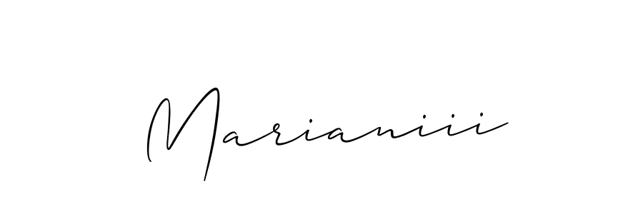 It looks lik you need a new signature style for name Marianiii. Design unique handwritten (Allison_Script) signature with our free signature maker in just a few clicks. Marianiii signature style 2 images and pictures png