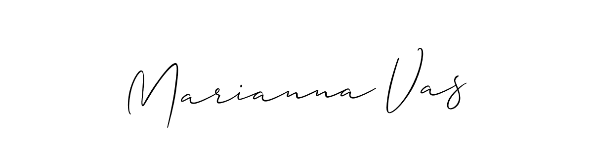 It looks lik you need a new signature style for name Marianna Vas. Design unique handwritten (Allison_Script) signature with our free signature maker in just a few clicks. Marianna Vas signature style 2 images and pictures png